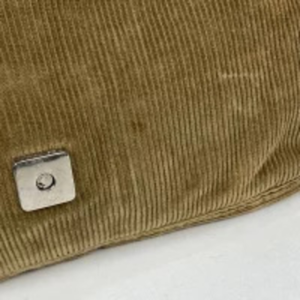 Fendi Zucca Mamma Baguette Handbag Hobo Bag Corduroy Beige - Picture 6 of 7